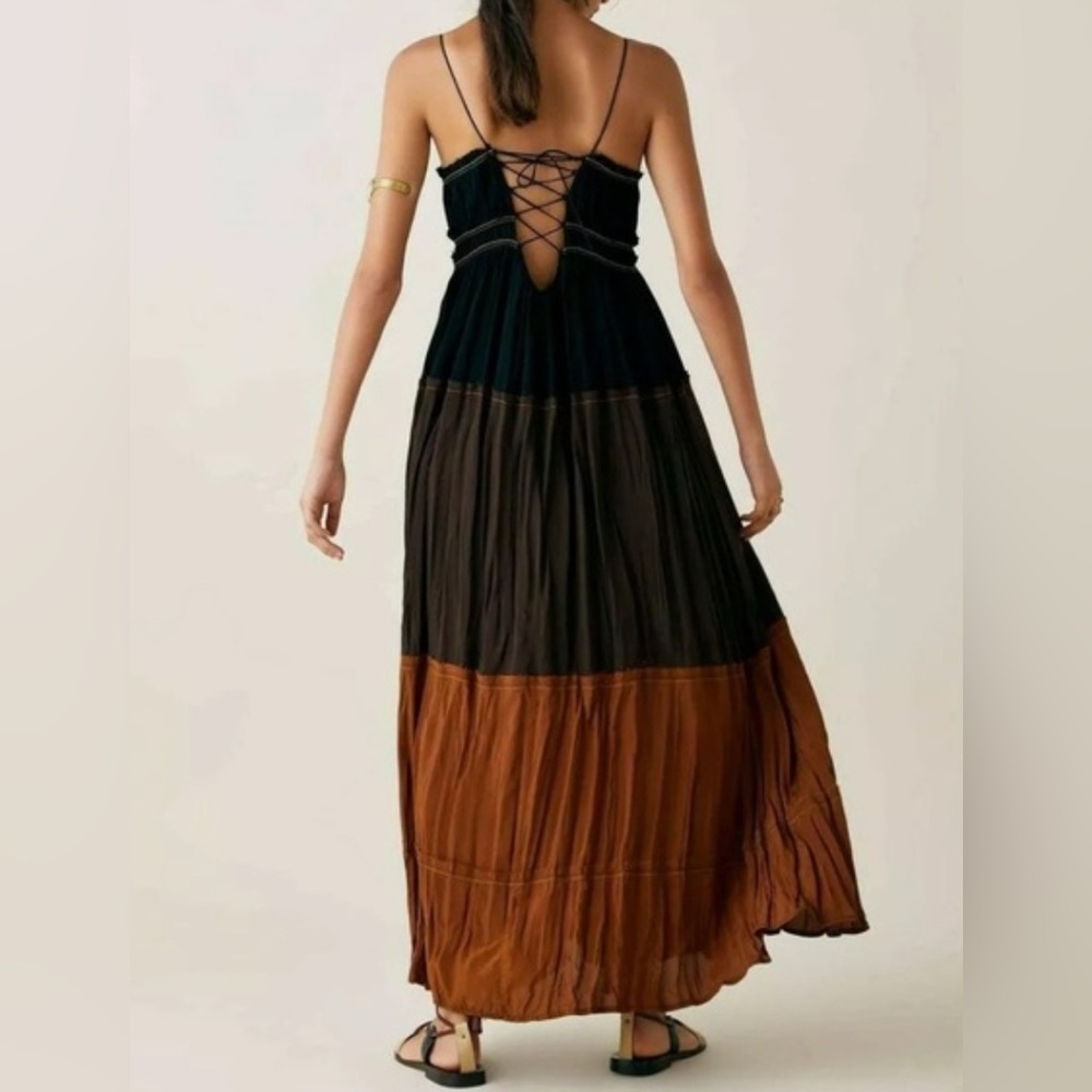 NWT LIMITED EDITION ZARA STUDIO COLORBLOCK Dress Black Brown Como